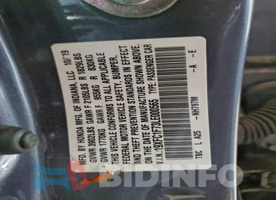 19XFC1F73LE000565 Photo# 12
