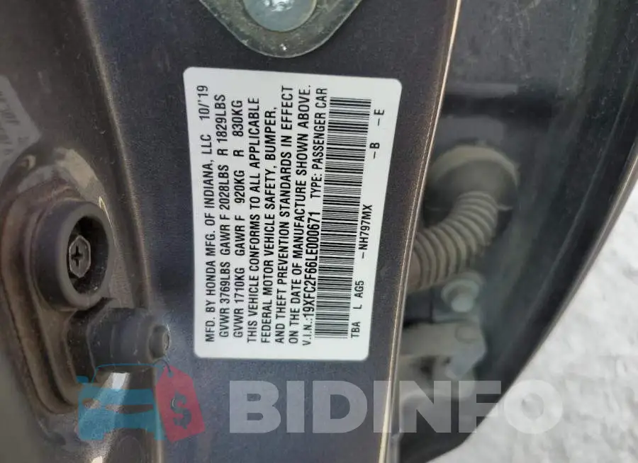19XFC2F66LE000671 Photo# 12