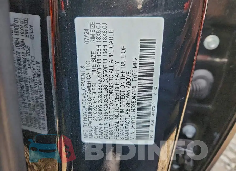 5FNYG1H45SB042146 Photo# 13