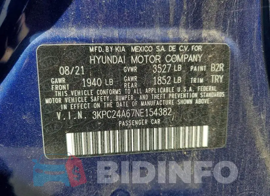 3KPC24A67NE154382 Photo# 12
