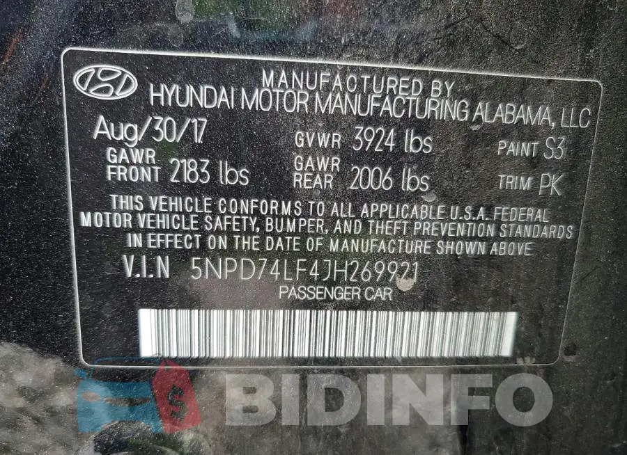 5NPD74LF4JH269921 Photo# 12