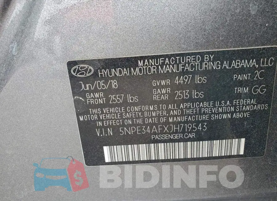 5NPE34AFXJH719543 Photo# 12