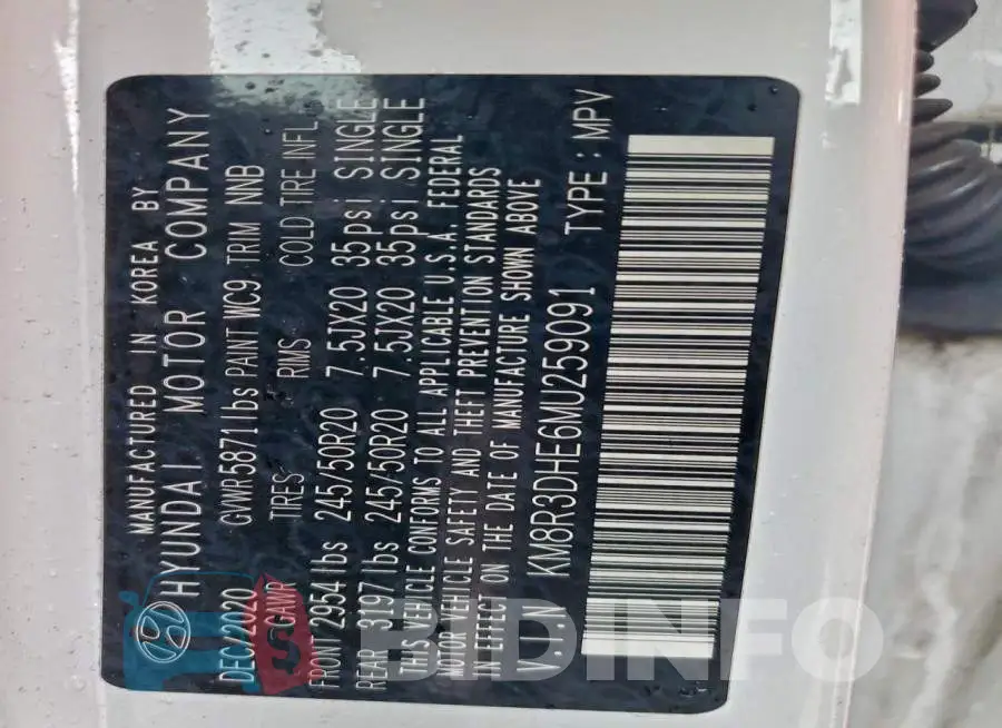 KM8R3DHE6MU259091 Photo# 13