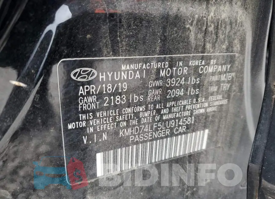 KMHD74LF5LU914581 Photo# 12