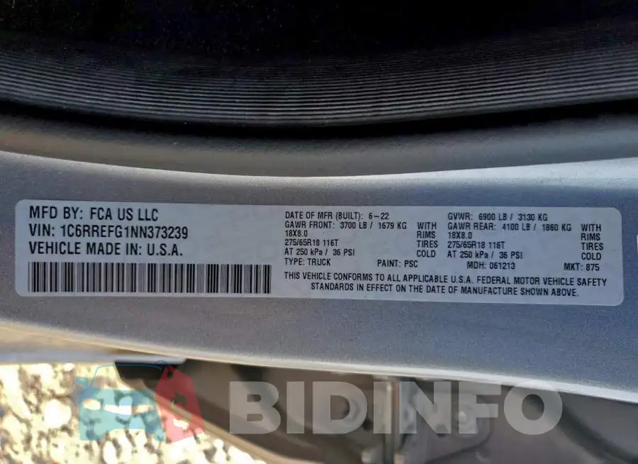 1C6RREFG1NN373239 Photo# 12