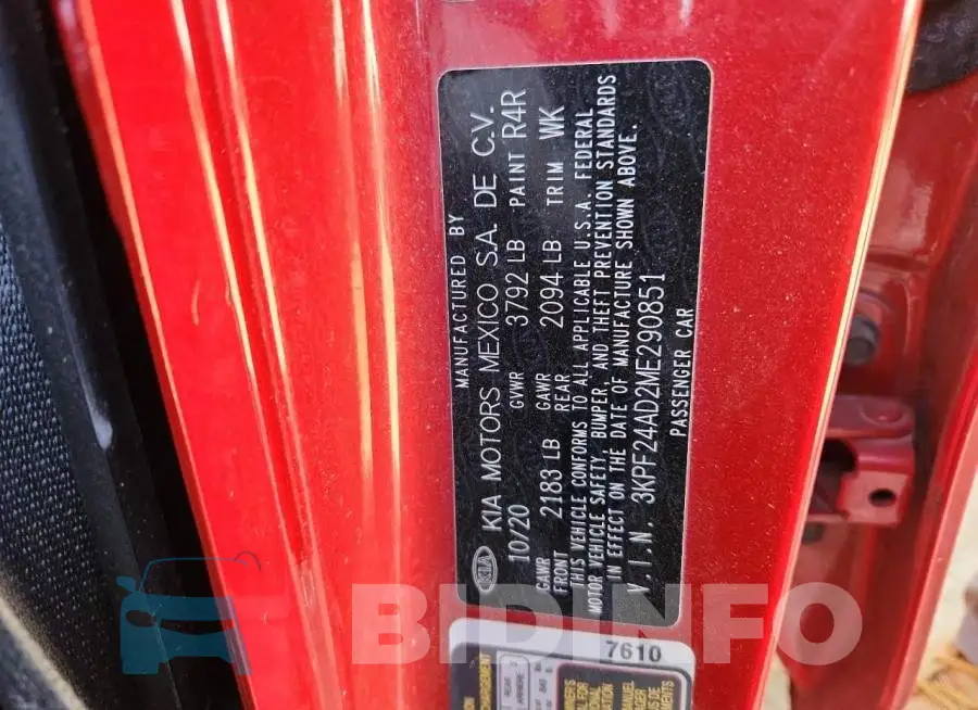 3KPF24AD2ME290851 Photo# 12