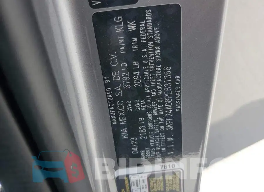 3KPF24AD8PE631366 Photo# 13