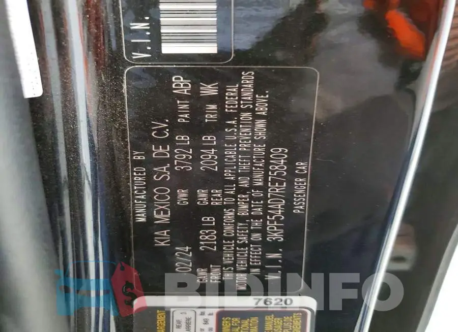 3KPF54AD7RE758409 Photo# 11