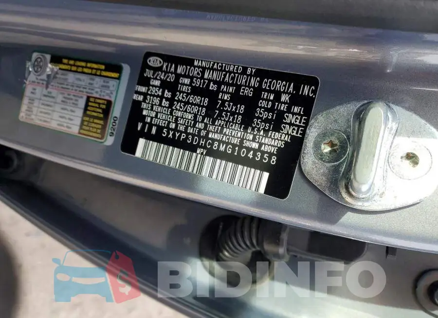5XYP3DHC8MG104358 Photo# 14