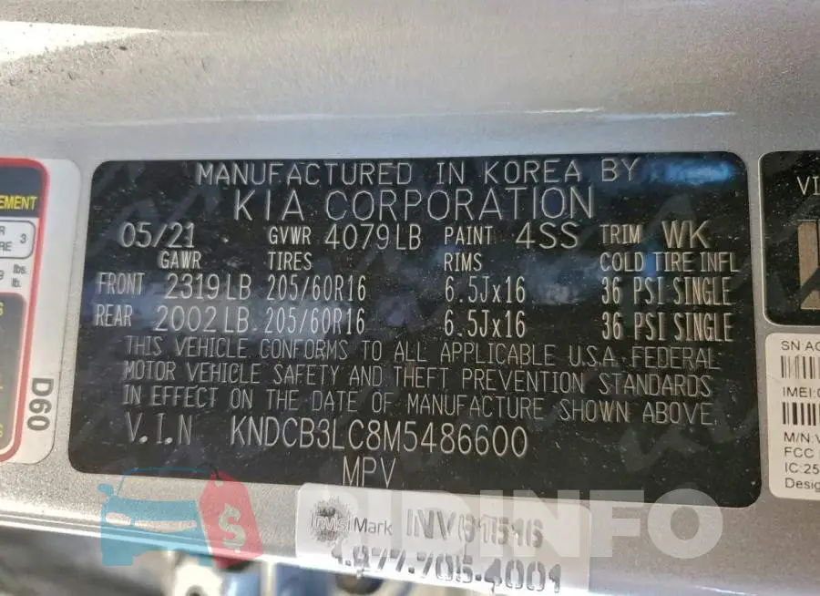 KNDCB3LC8M5486600 Photo# 12