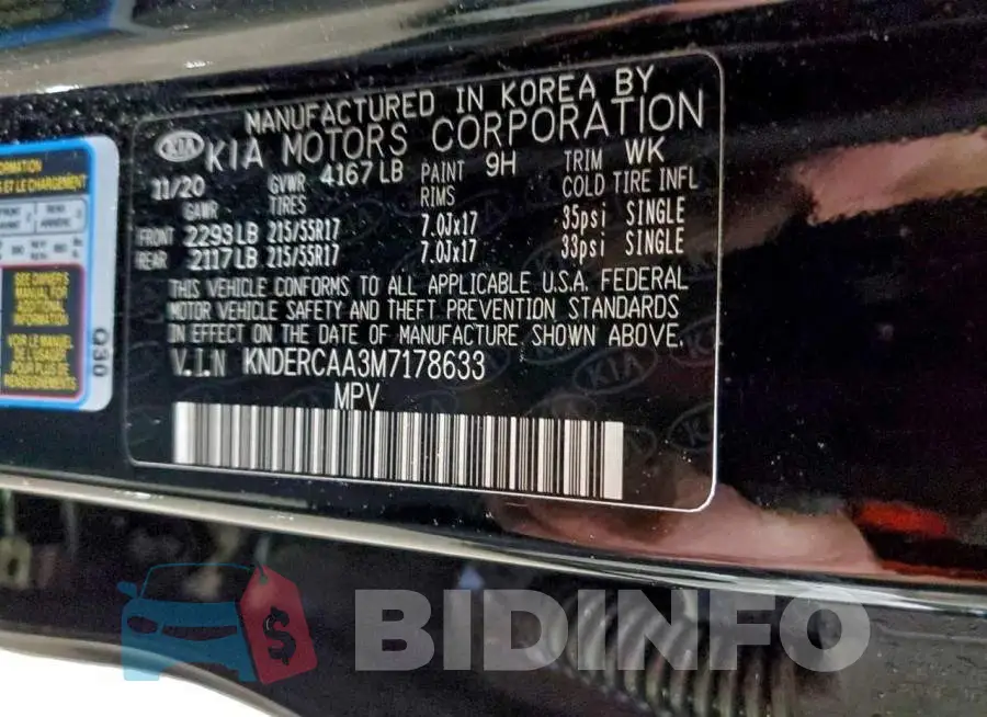 KNDERCAA3M7178633 Photo# 13