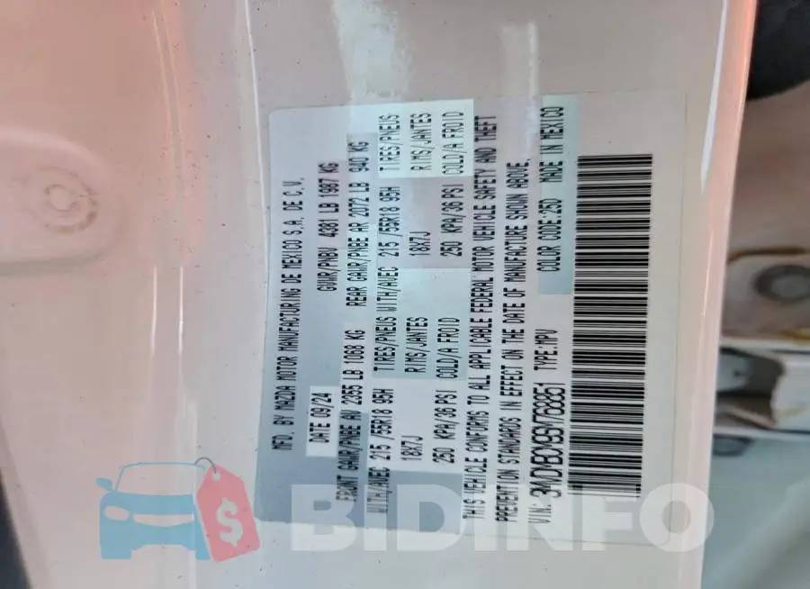 3MVDMBCM9SM768851 Photo# 13