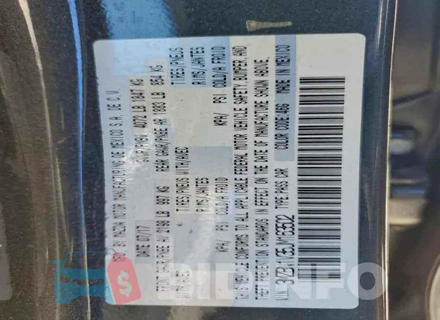 3MZBN1V35JM163502 Photo# 12