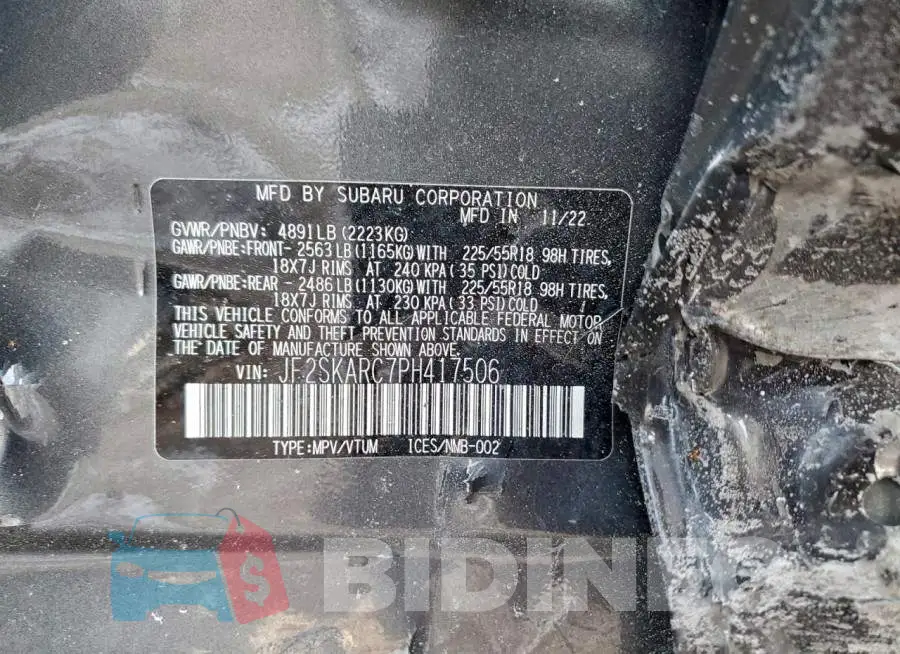 JF2SKARC7PH417506 Photo# 12