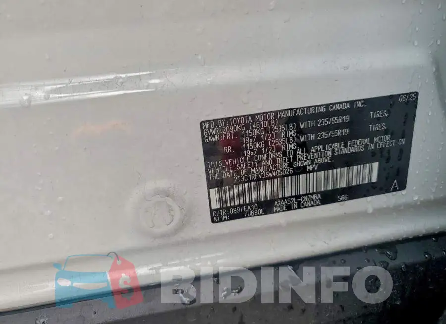 2T3C1RFV3SW405026 Photo# 12