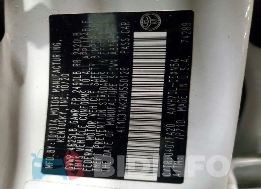 4T1C31AK2MU550126 Photo# 13