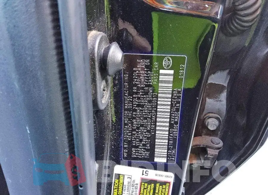 4T1R11AK5PU100913 Photo# 12