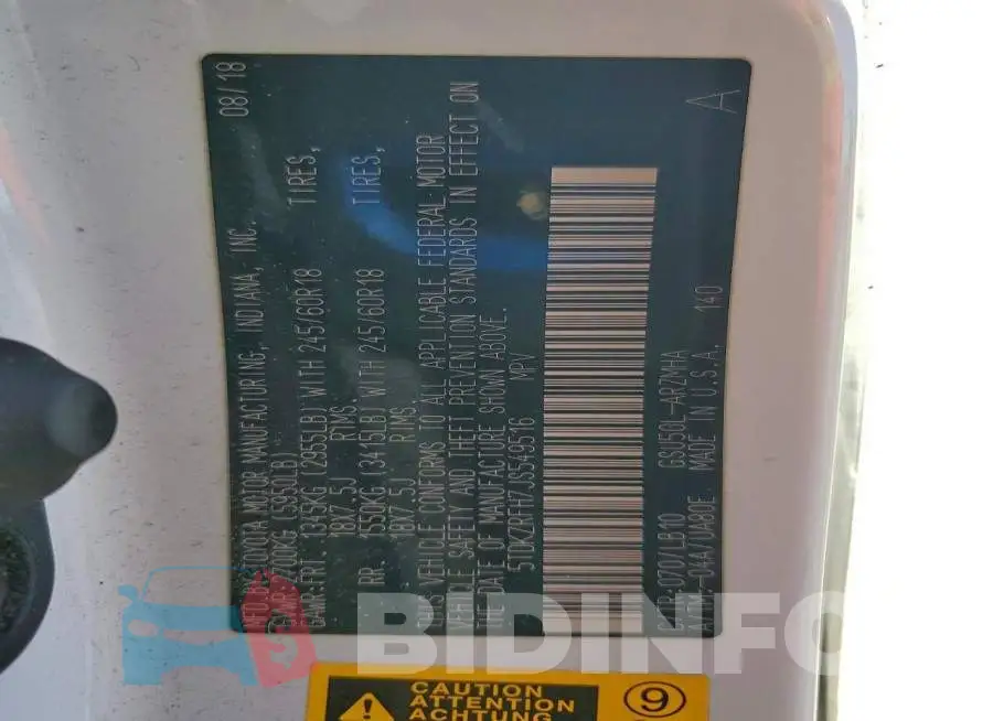 5TDKZRFH7JS549516 Photo# 13