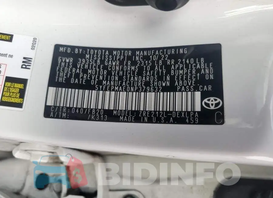 5YFEPMAE0NP379632 Photo# 13