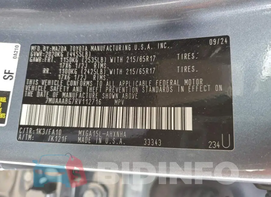 7MUAAABG7RV112716 Photo# 13
