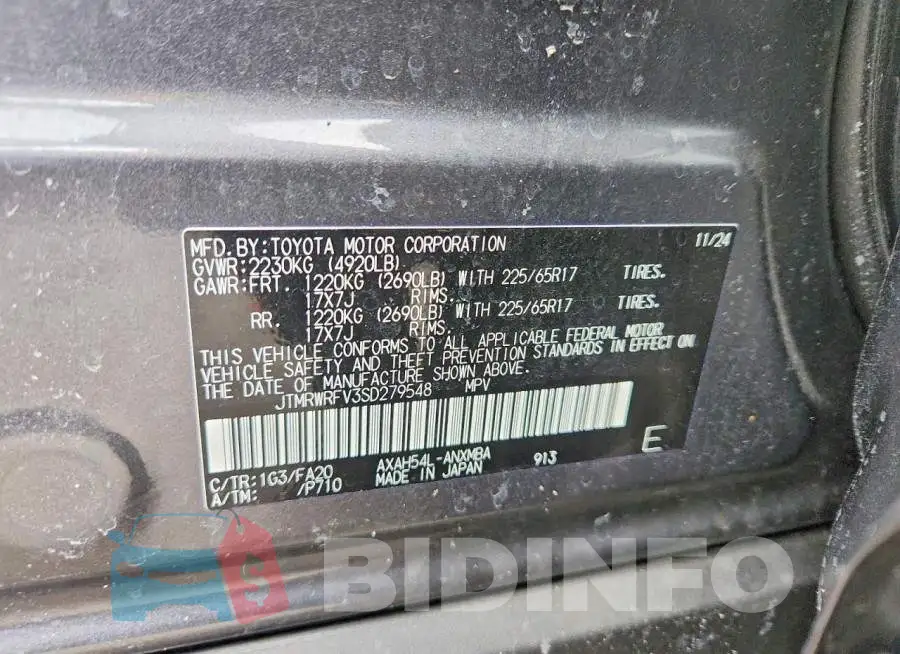 JTMRWRFV3SD279548 Photo# 13