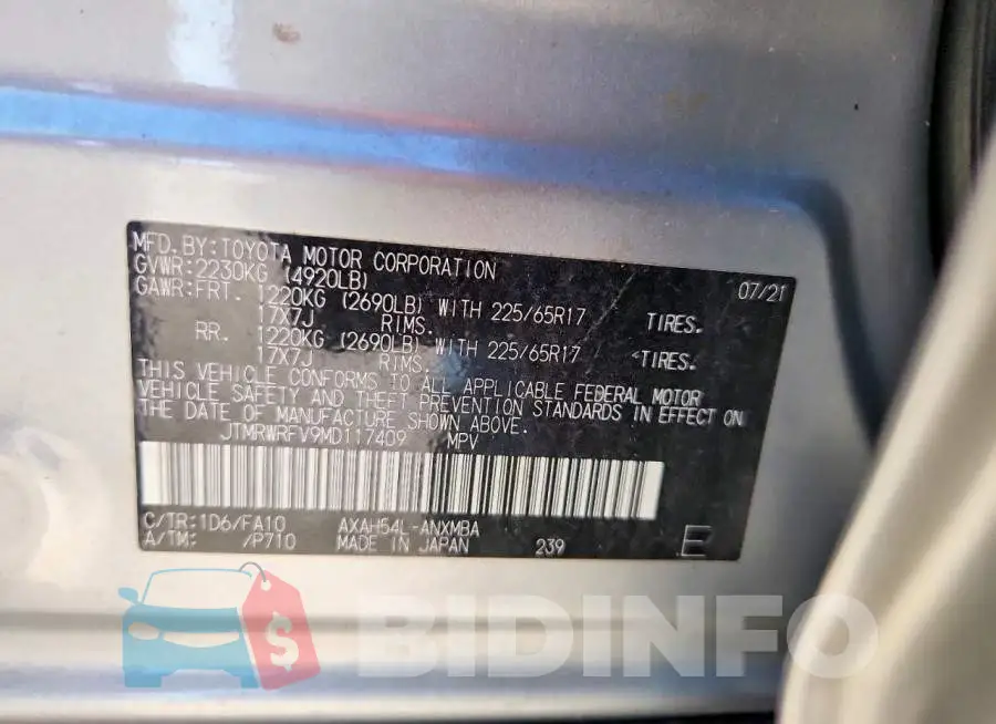 JTMRWRFV9MD117409 Photo# 14