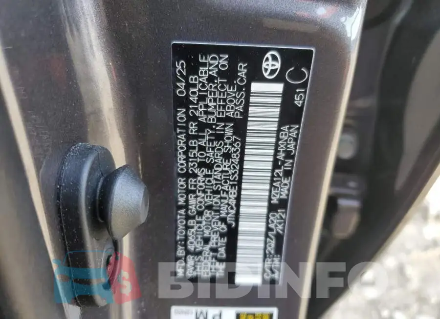 JTNC4MBE1S3248367 Photo# 13