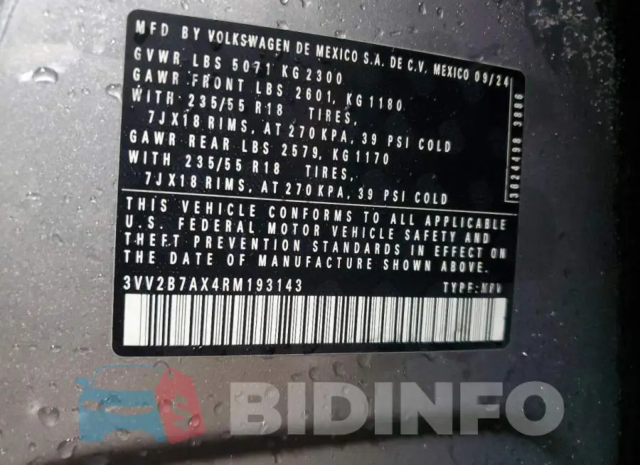 3VV2B7AX4RM193143 Photo# 13