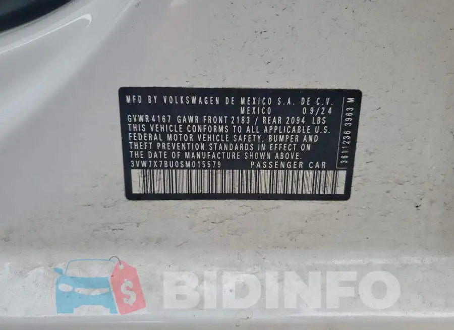3VW7X7BU0SM015579 Photo# 12