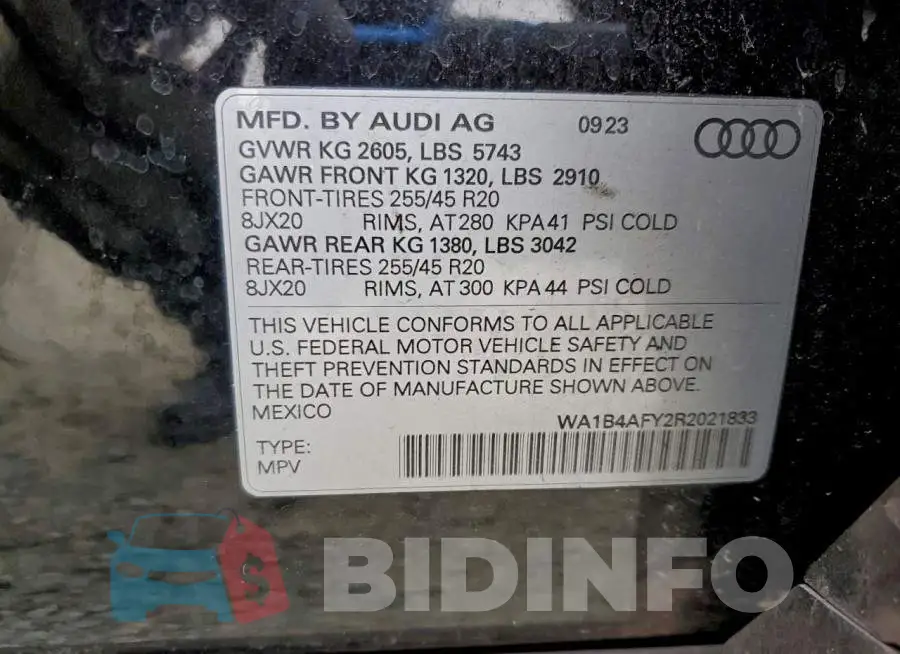WA1B4AFY2R2021833 Photo# 14