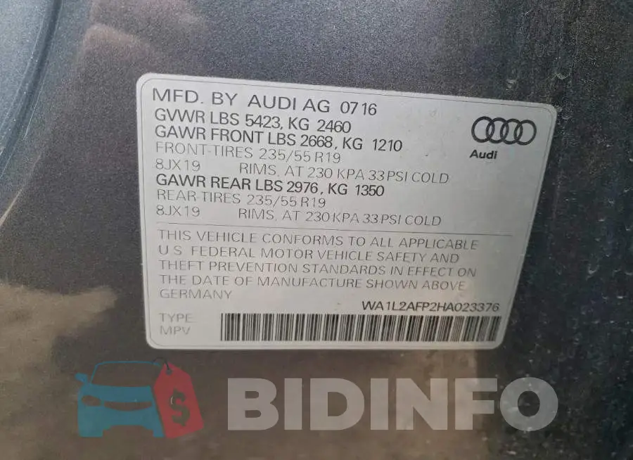 WA1L2AFP2HA023376 Photo# 14