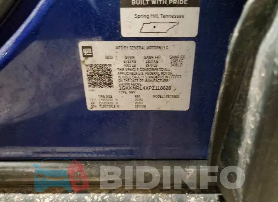 1GKKNRL4XPZ118628 Photo# 12