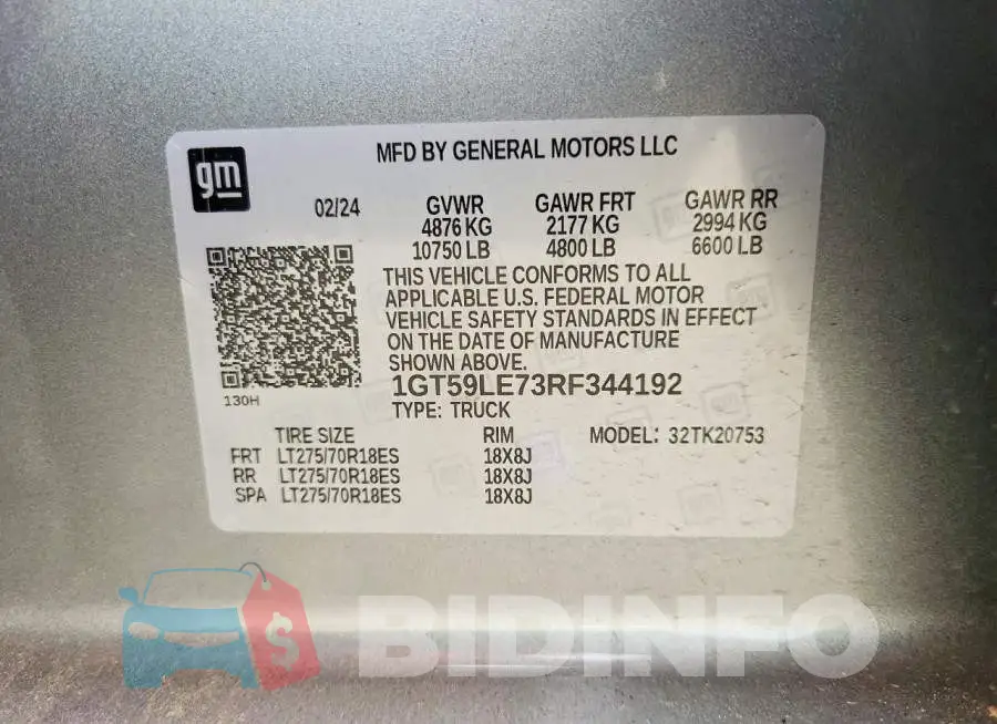 1GT59LE73RF344192 Photo# 13