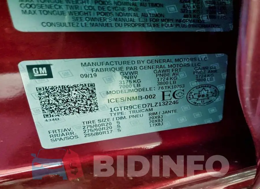 1GTR9CED7LZ132246 Photo# 12