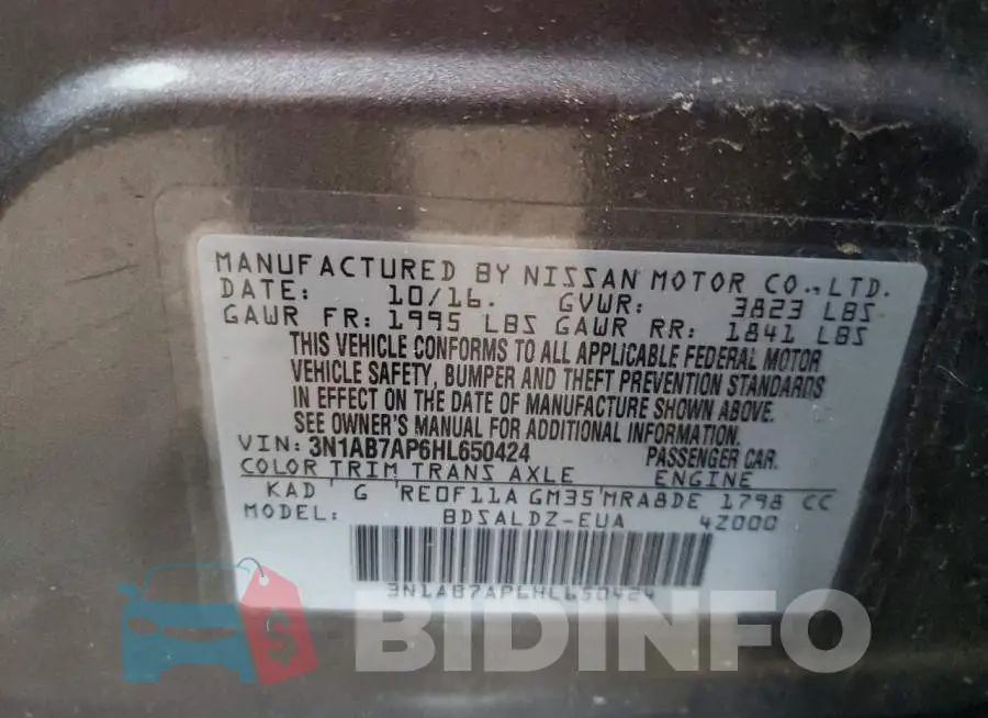 3N1AB7AP6HL650424 Photo# 12