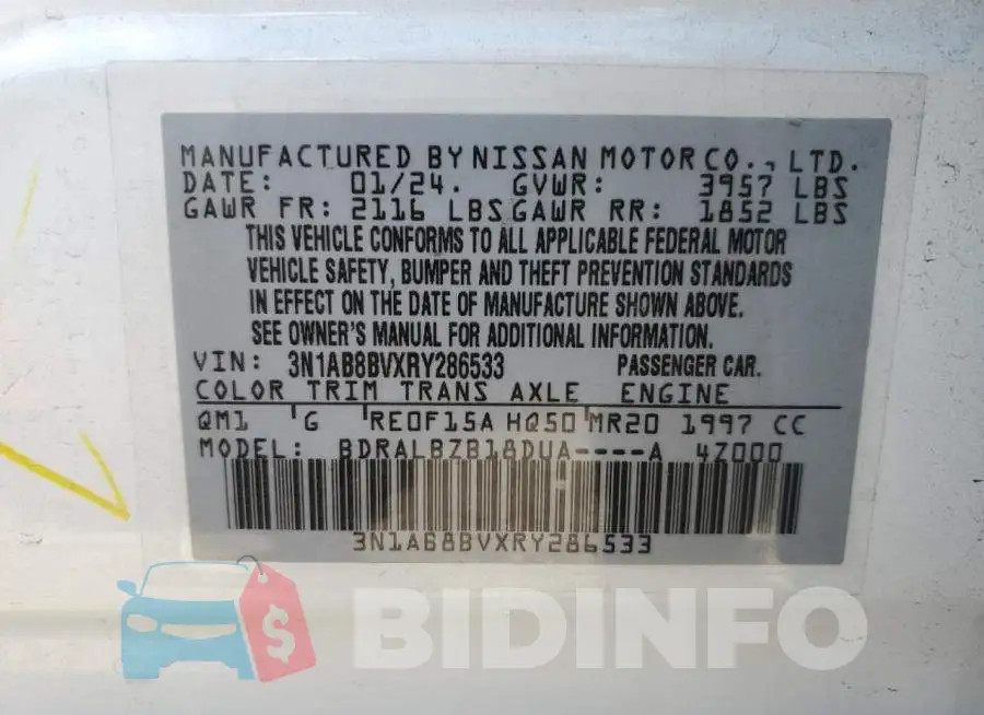 3N1AB8BVXRY286533 Photo# 12