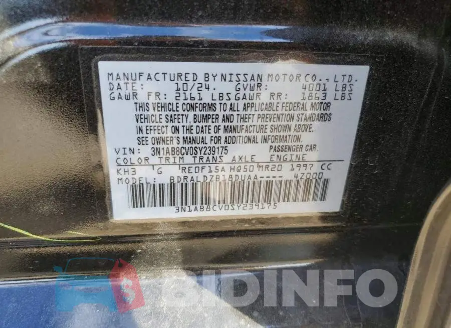 3N1AB8CV0SY239175 Photo# 12