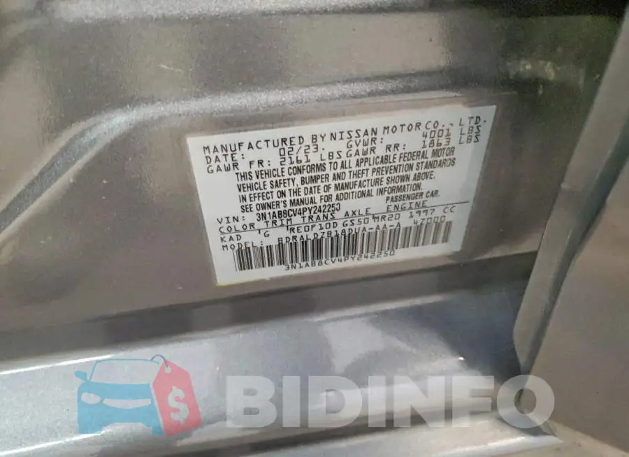 3N1AB8CV4PY242250 Photo# 12