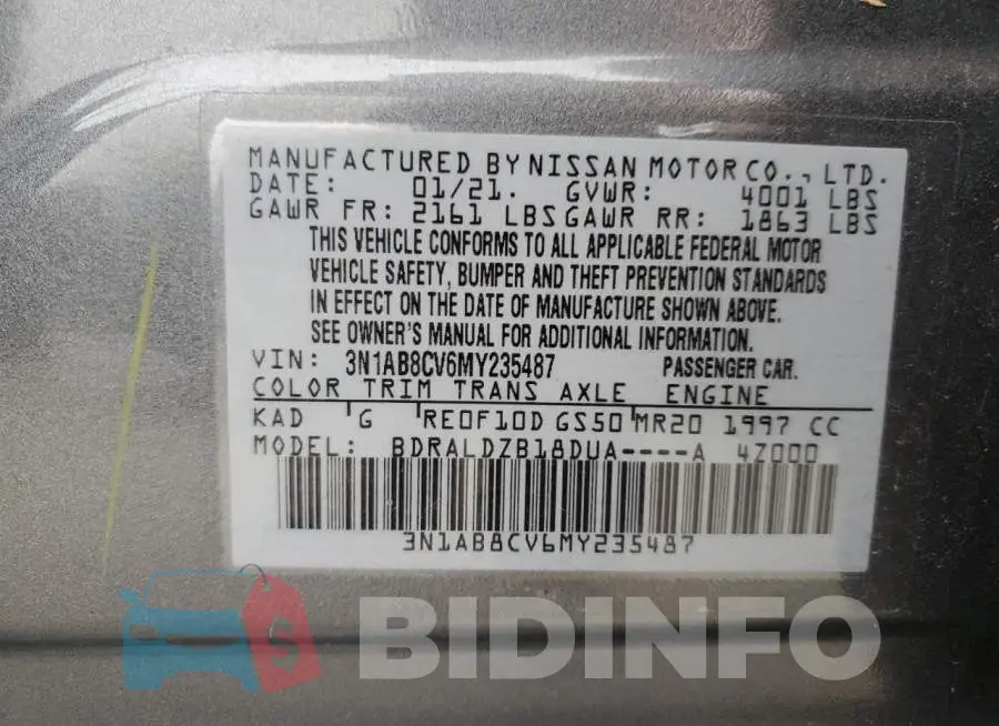 3N1AB8CV6MY235487 Photo# 12