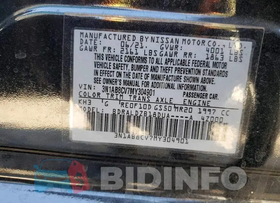 3N1AB8CV7MY304901 Photo# 12