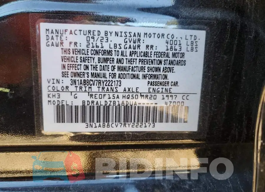 3N1AB8CV7RY222173 Photo# 12