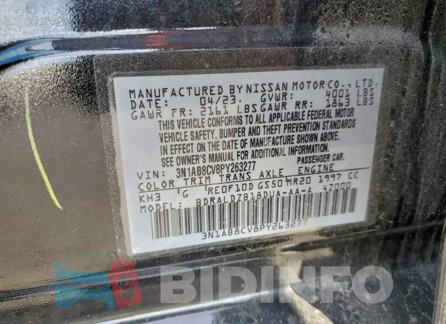 3N1AB8CV8PY263277 Photo# 12