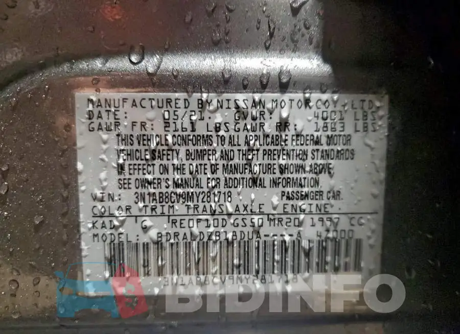 3N1AB8CV9MY281718 Photo# 13