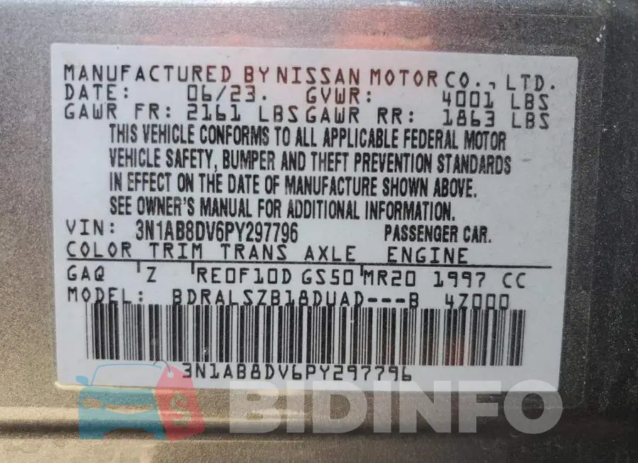 3N1AB8DV6PY297796 Photo# 12