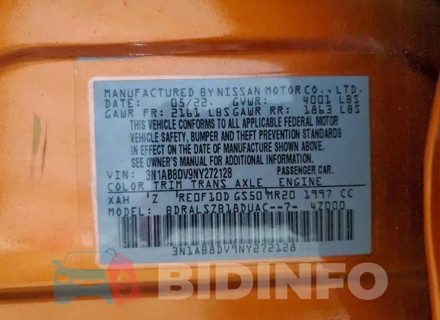 3N1AB8DV9NY272128 Photo# 12