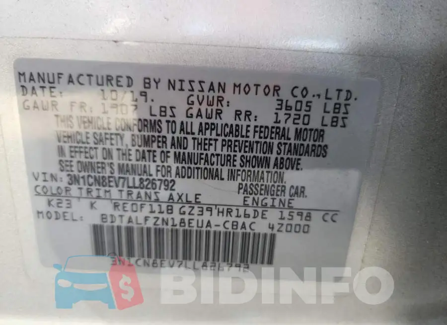 3N1CN8EV7LL826792 Photo# 12