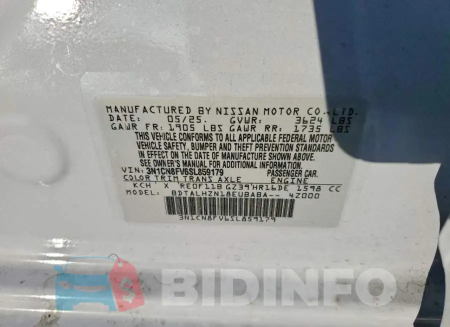3N1CN8FV6SL859179 Photo# 13