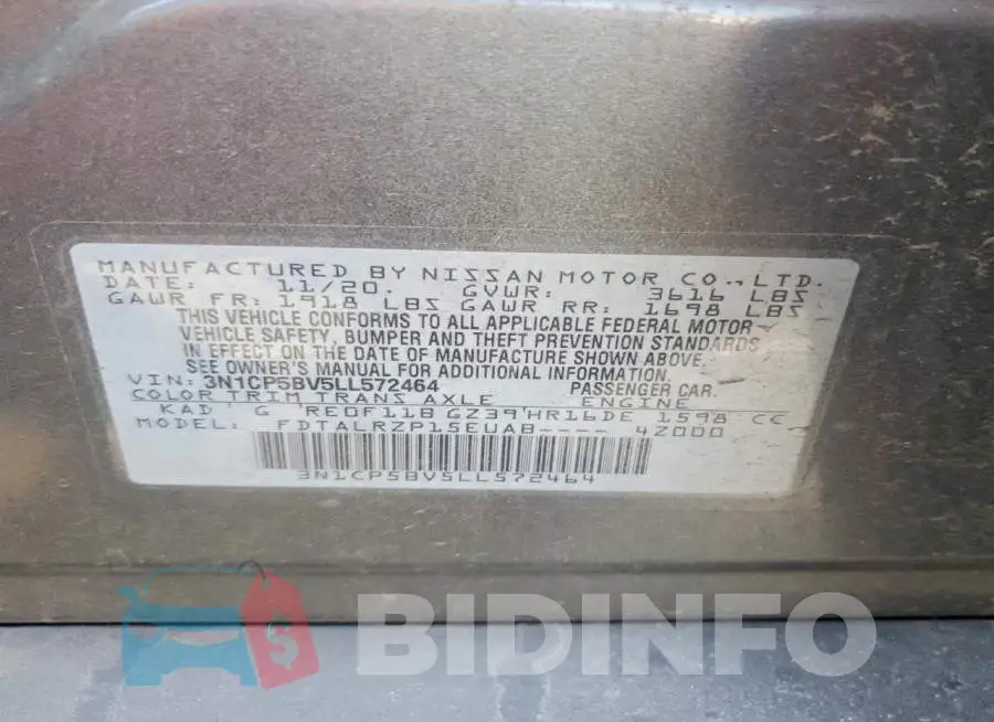 3N1CP5BV5LL572464 Photo# 12