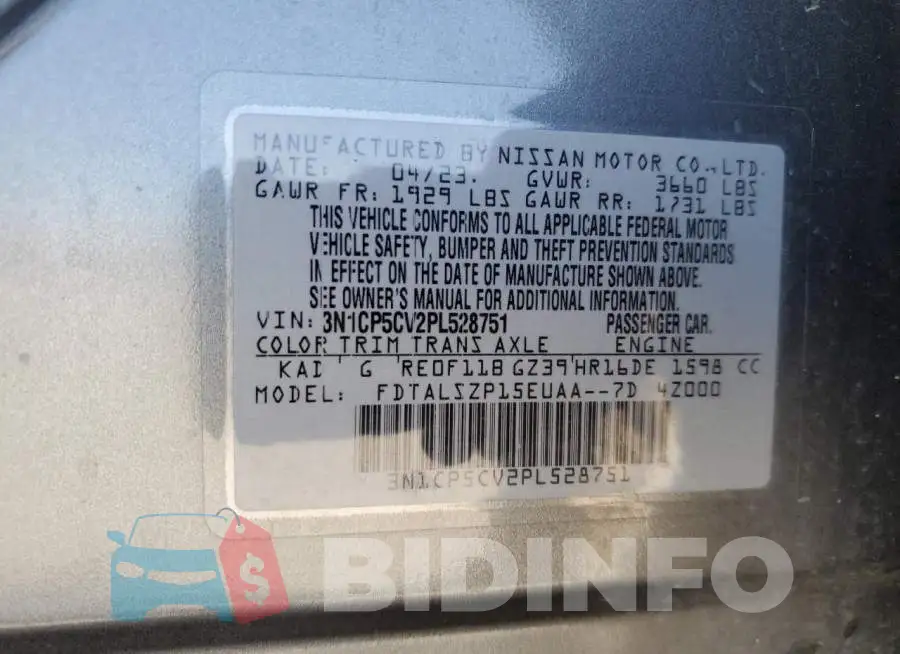 3N1CP5CV2PL528751 Photo# 14