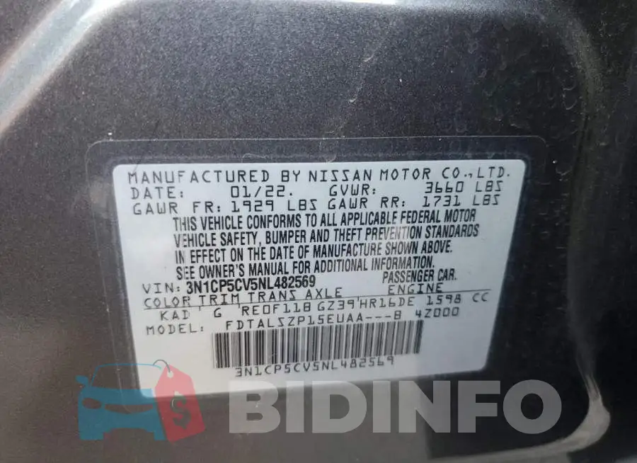 3N1CP5CV5NL482569 Photo# 13